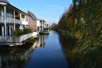 Häuser am Fluss in Woerden