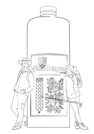 Hermann und Anna mit der Steinhäger Kruke