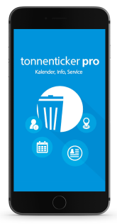 Startseite der Abfall-App Tonnenticker Pro