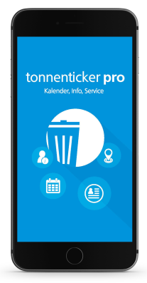 Startseite der Abfall-App Tonnenticker Pro
