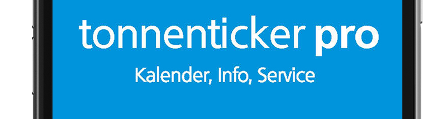 Startseite der Abfall-App Tonnenticker Pro