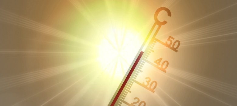 Thermometer in der Sonne